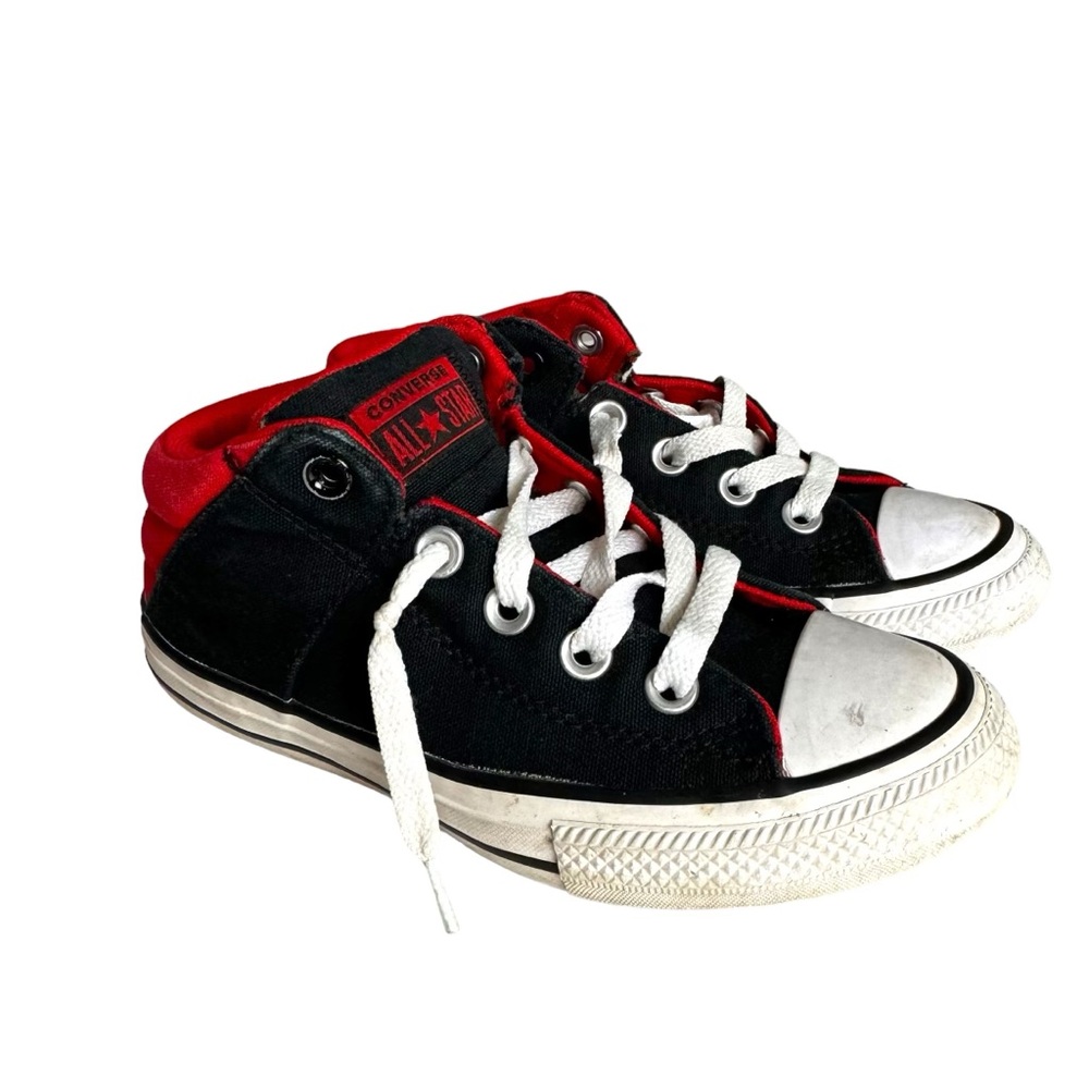 Converse Chuck Taylor All Star Boys Axel Sneaker Shoes Black Red Size 1